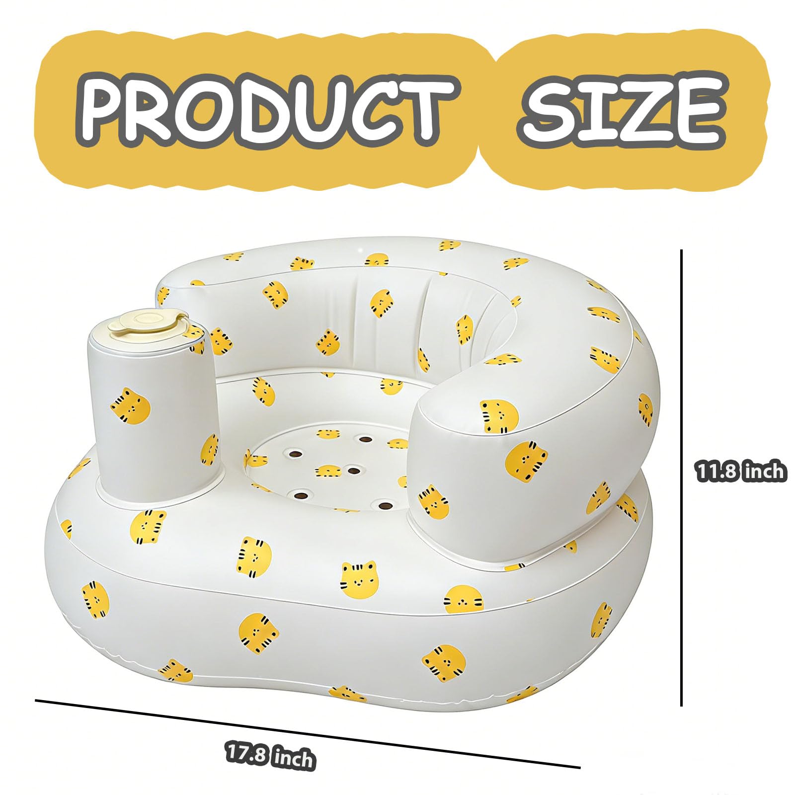 QISHENG tiger-print seat side view highlighting ergonomic wrap-around support.