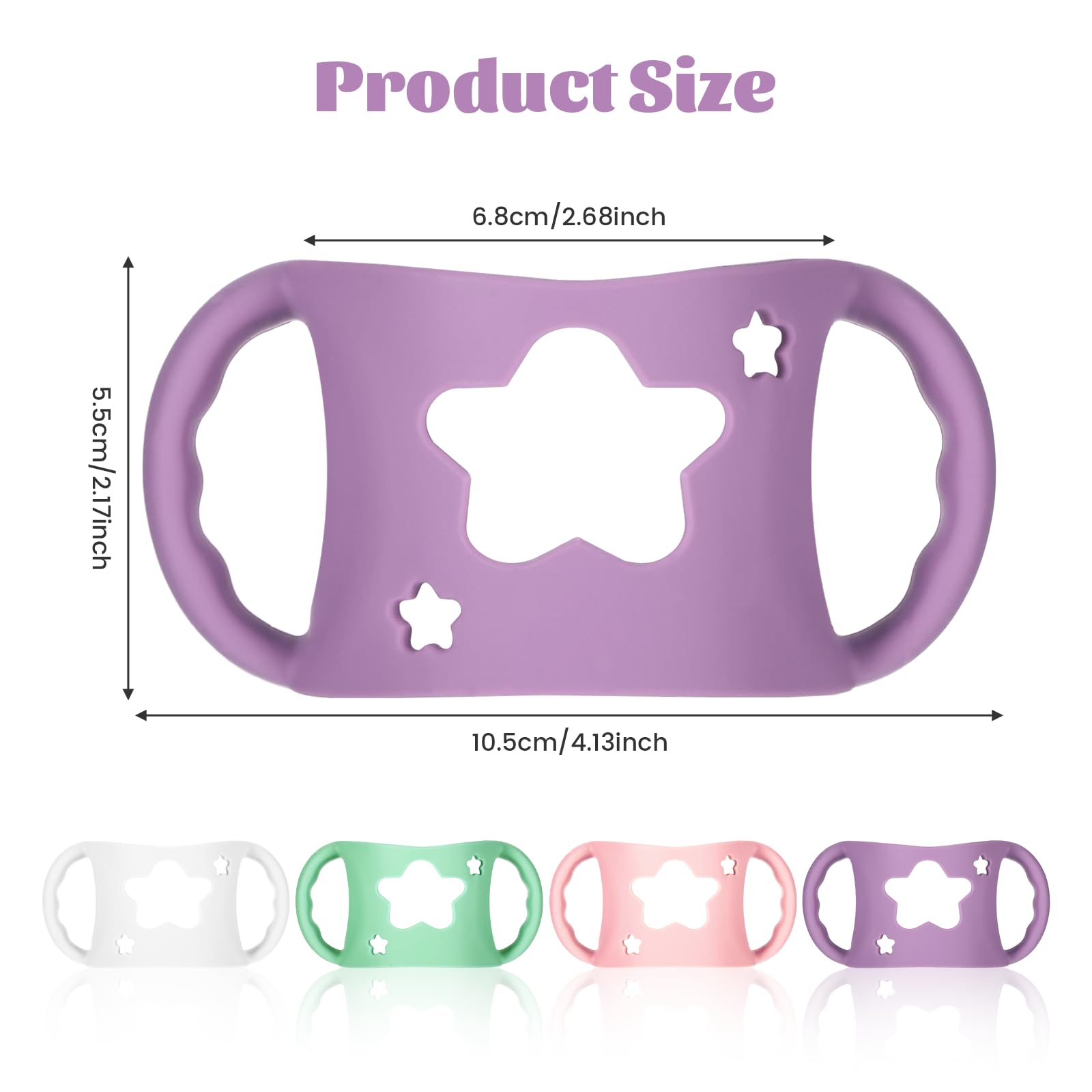 Qiuruoo star-purple bottle handles fit Dr Brown bottles easily