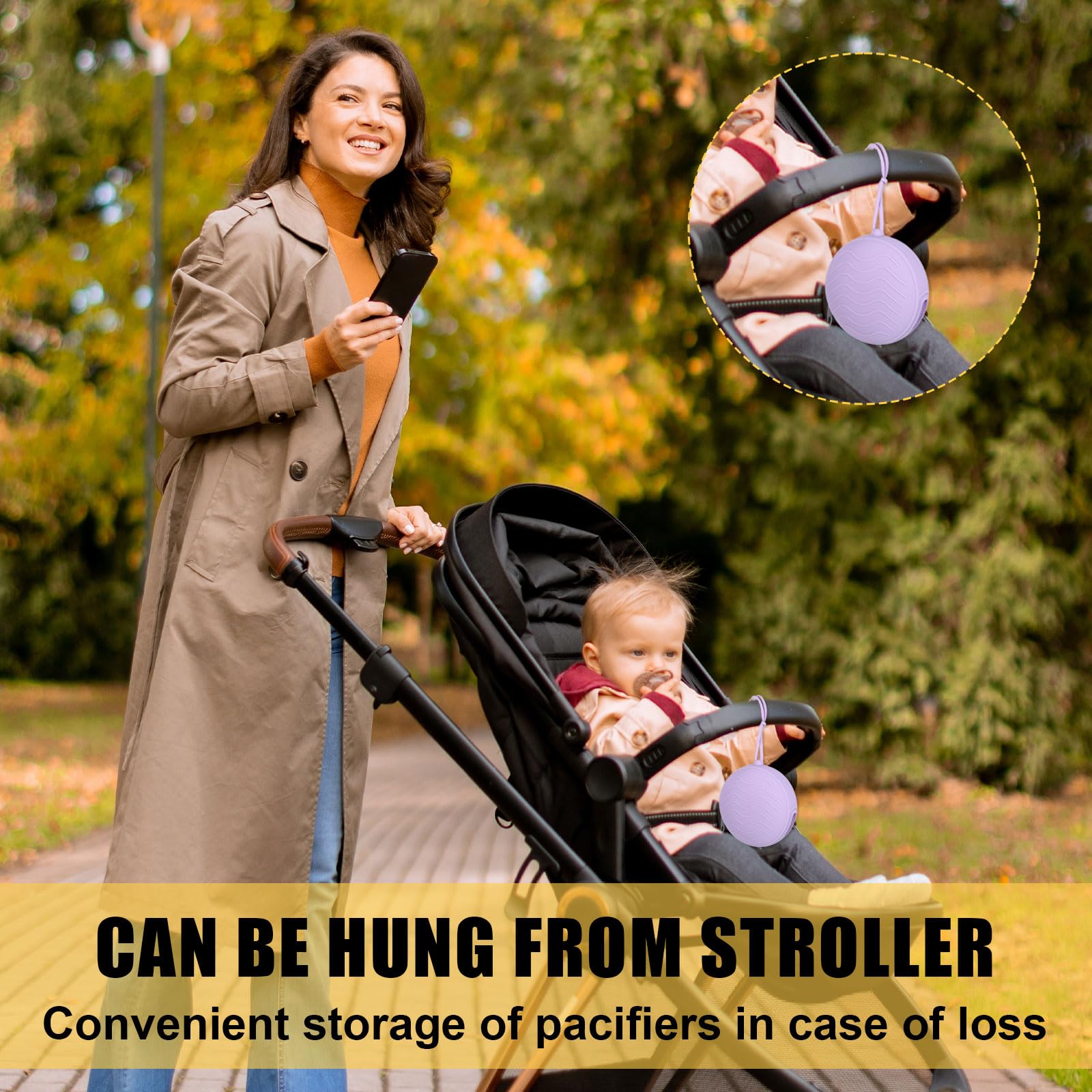Qiuruoo diaper bag accessory pouch convenient for on-the-go parenting.