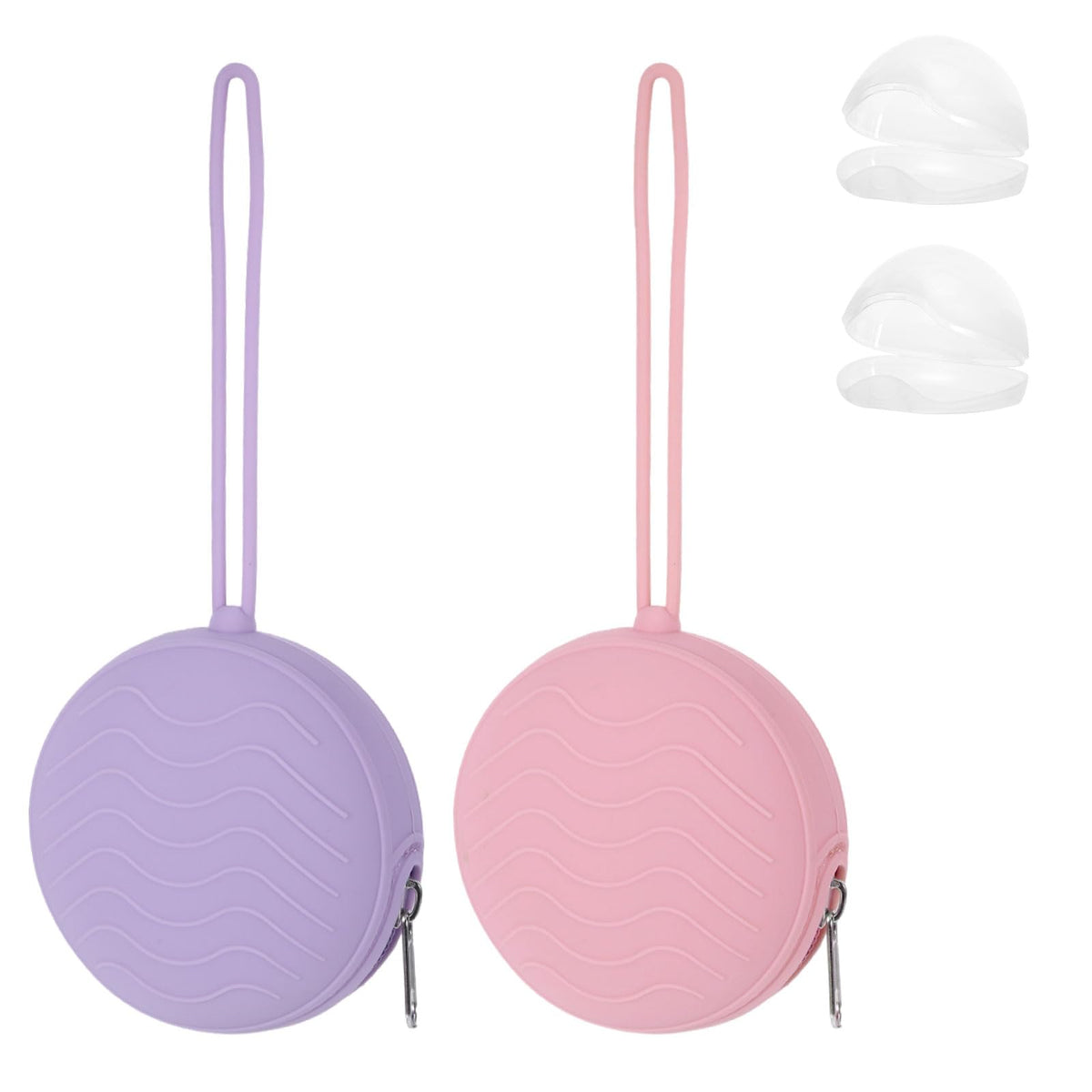 Qiuruoo pacifier holder pink keeps pacifiers clean and within easy reach during outings.