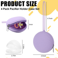 Qiuruoo pacifier holder purple keeps essentials organized on day trips for newborns.