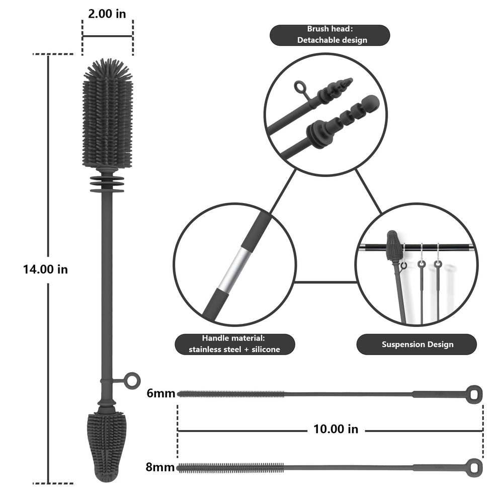 Qiuxunies silicone cleaning tool for cups and tumblers