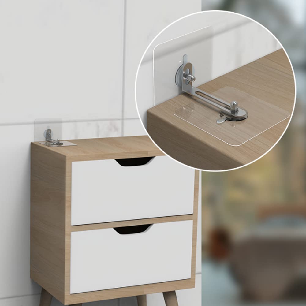 Qkansiw no-drill anchor on TV stand adds sturdy, tool-free safety