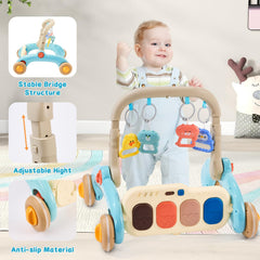 QLRR Walker Piano Activity Mat helps babies stand, pivot, and explore music.