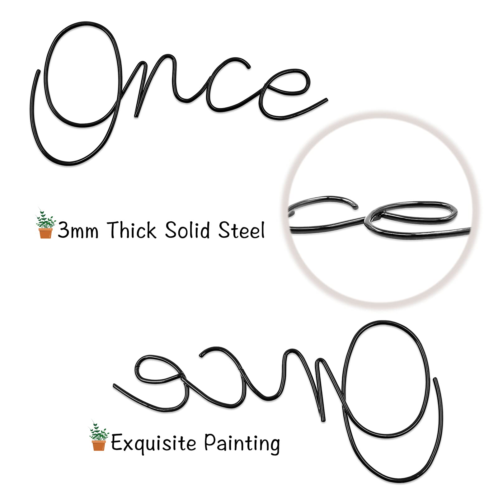 Qmetalart premium nursery decor wire words adds stylish charm.