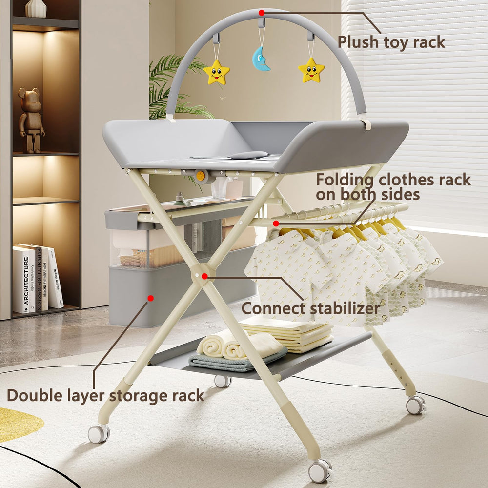 QMHHRJT Portable station moves smoothly between rooms for convenience.