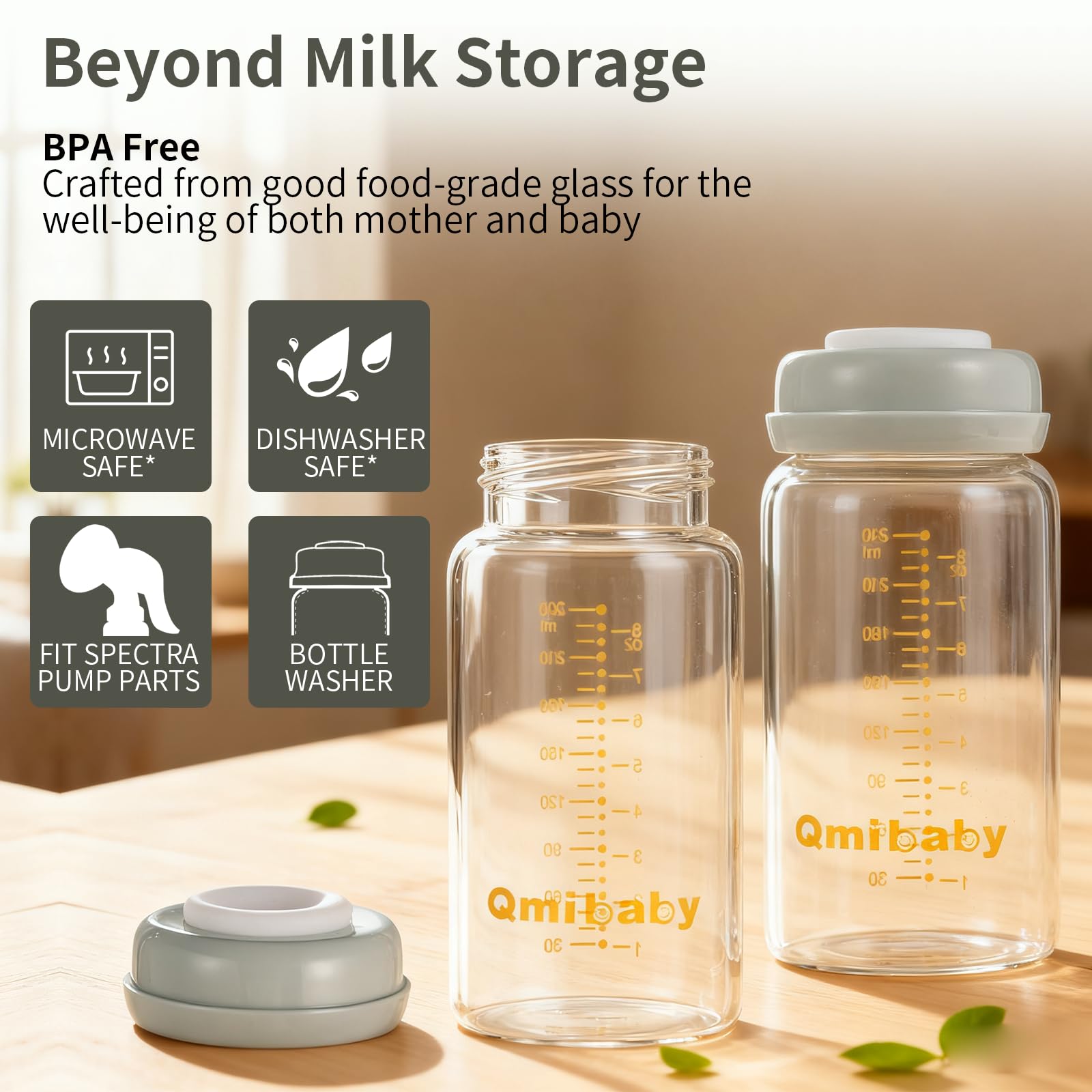 Qmibaby detachable lid and sealing ring for thorough cleaning.