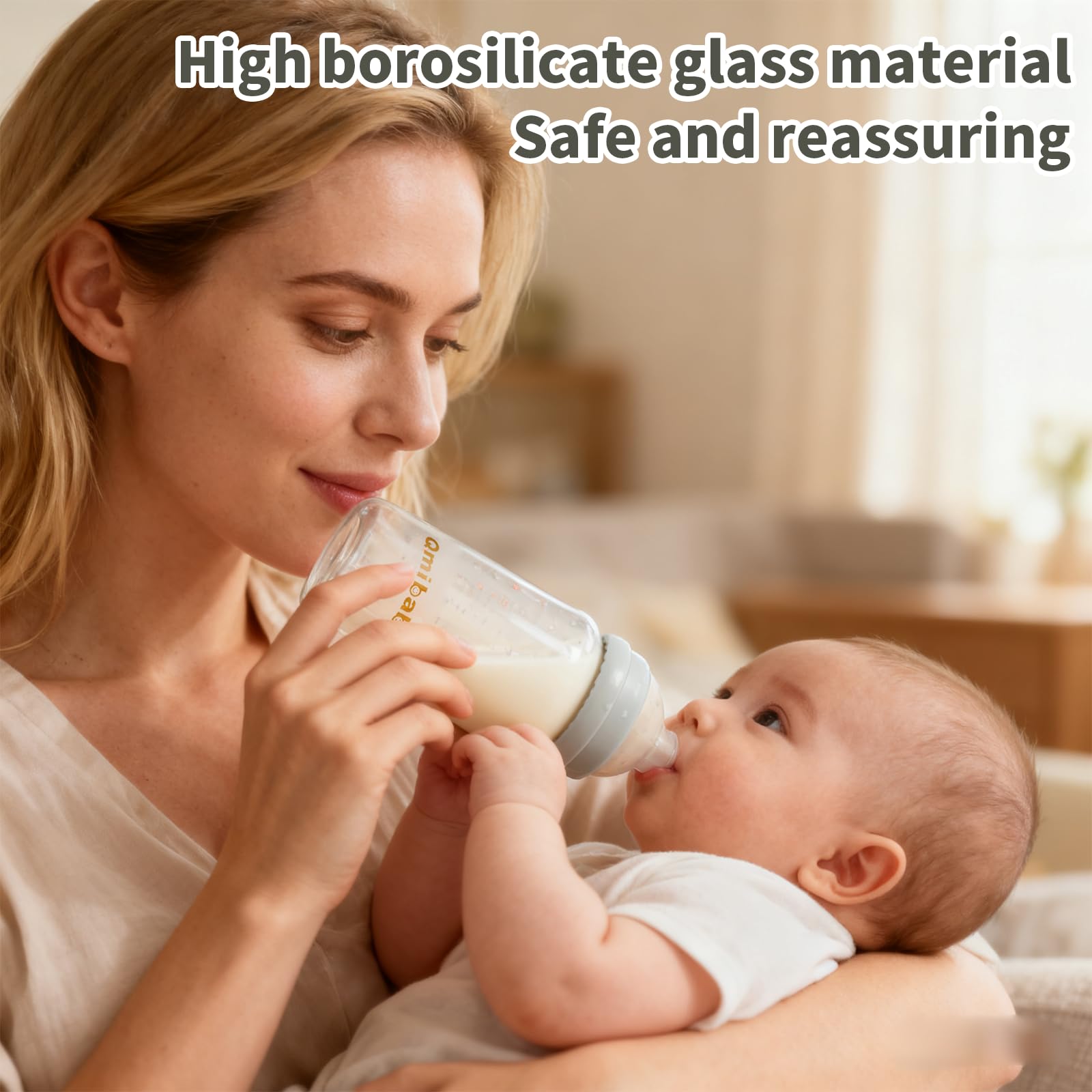Qmibaby bottle safe for refrigeration, heating, and room temperature storage.