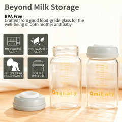 Qmibaby writable silicone lid used to date stamp and organize milk