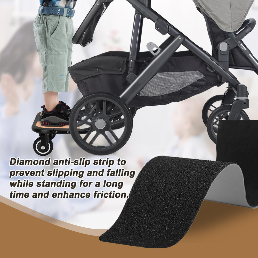 Qnemaei Stroller Board for Vista V2 back attachment with quick one-touch setup.
