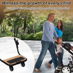 Qnemaei Wooden non-slip surface keeps young riders secure during walks.