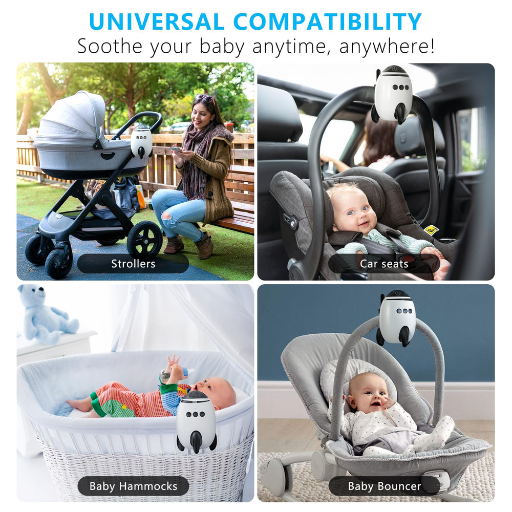 QNHMPW Portable baby rocker fits in a diaper bag for easy access