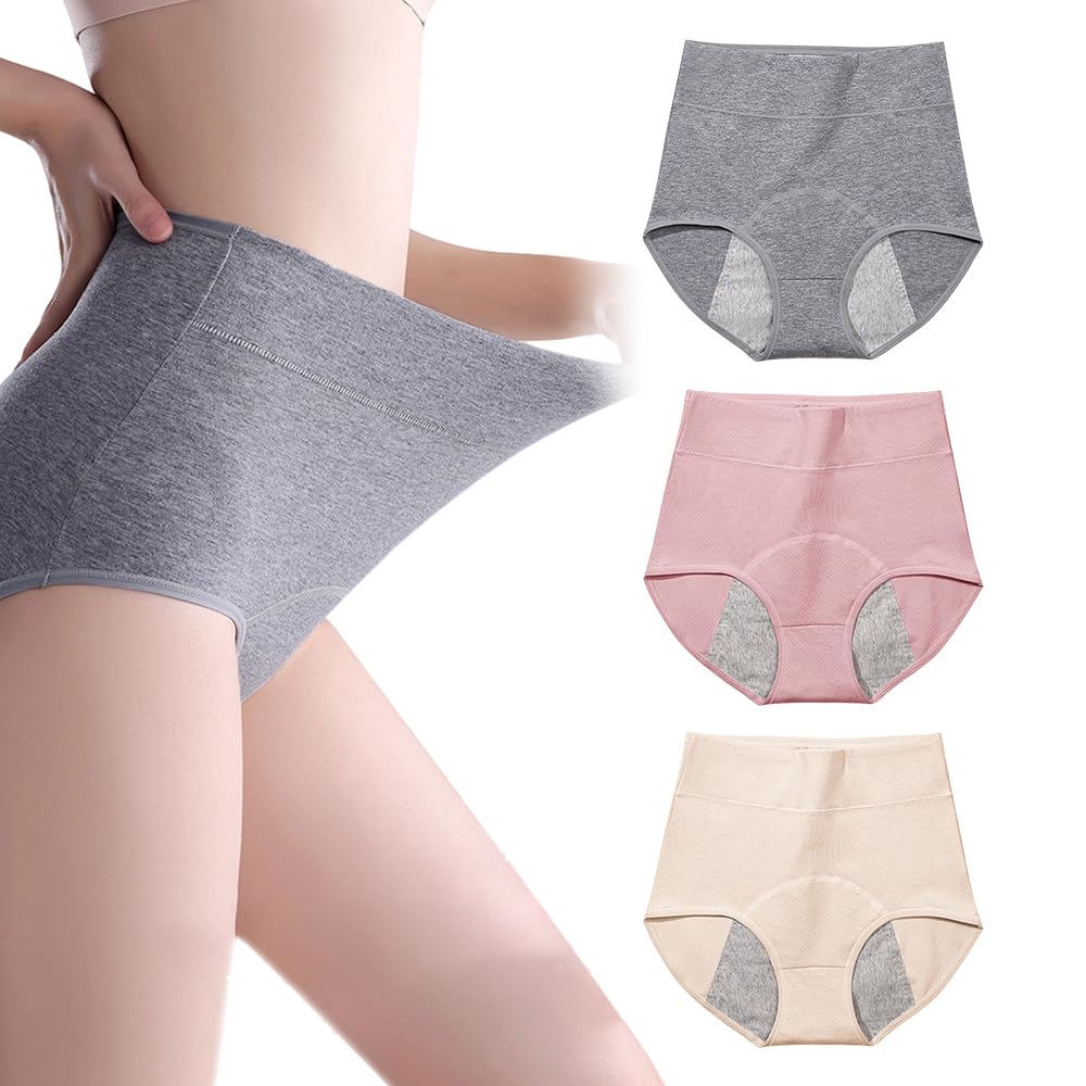 QNZKIOXV women's underwear front view with discreet leak protection for overnight wear