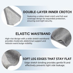 QNZKIOXV high-cut leakproof briefs offer full coverage without bulk.