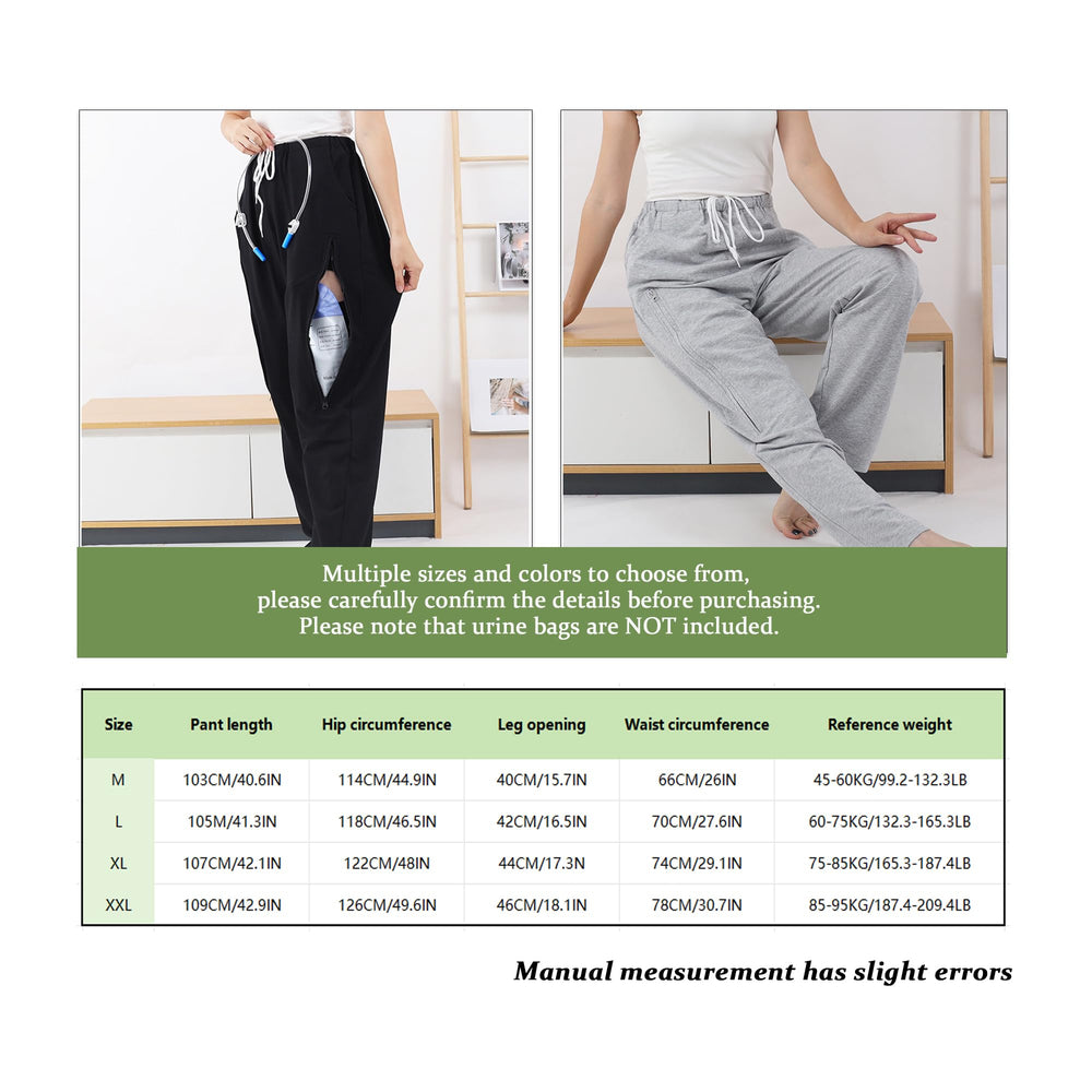 QNZKIOXV leg bag catheter pants showing restraining patch to minimize movement