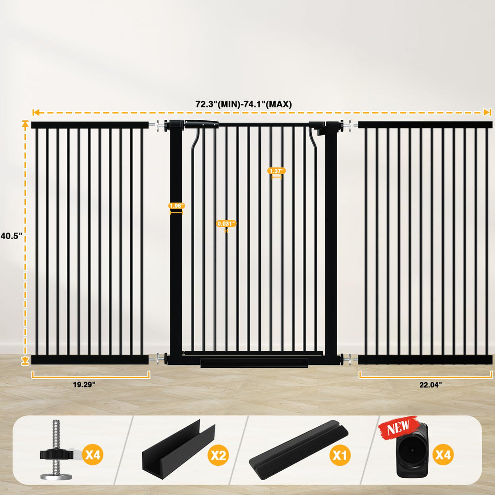 Qonimm 1.37 inch bar spacing prevents small paws from getting stuck.