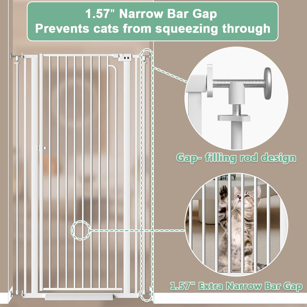 Qonimm adjustable-width gate adapts from 29.6 to 62.2 inches for varied spaces.
