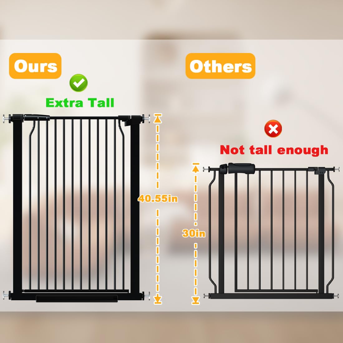 Qonimm extra tall design ideal for stairs and doorways.