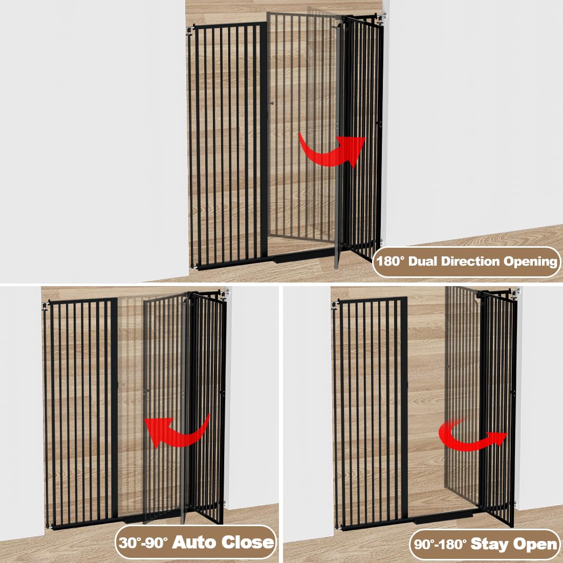 Qonimm clear-safety-gate for cats and dogs suits open-plan homes and busy hallways.