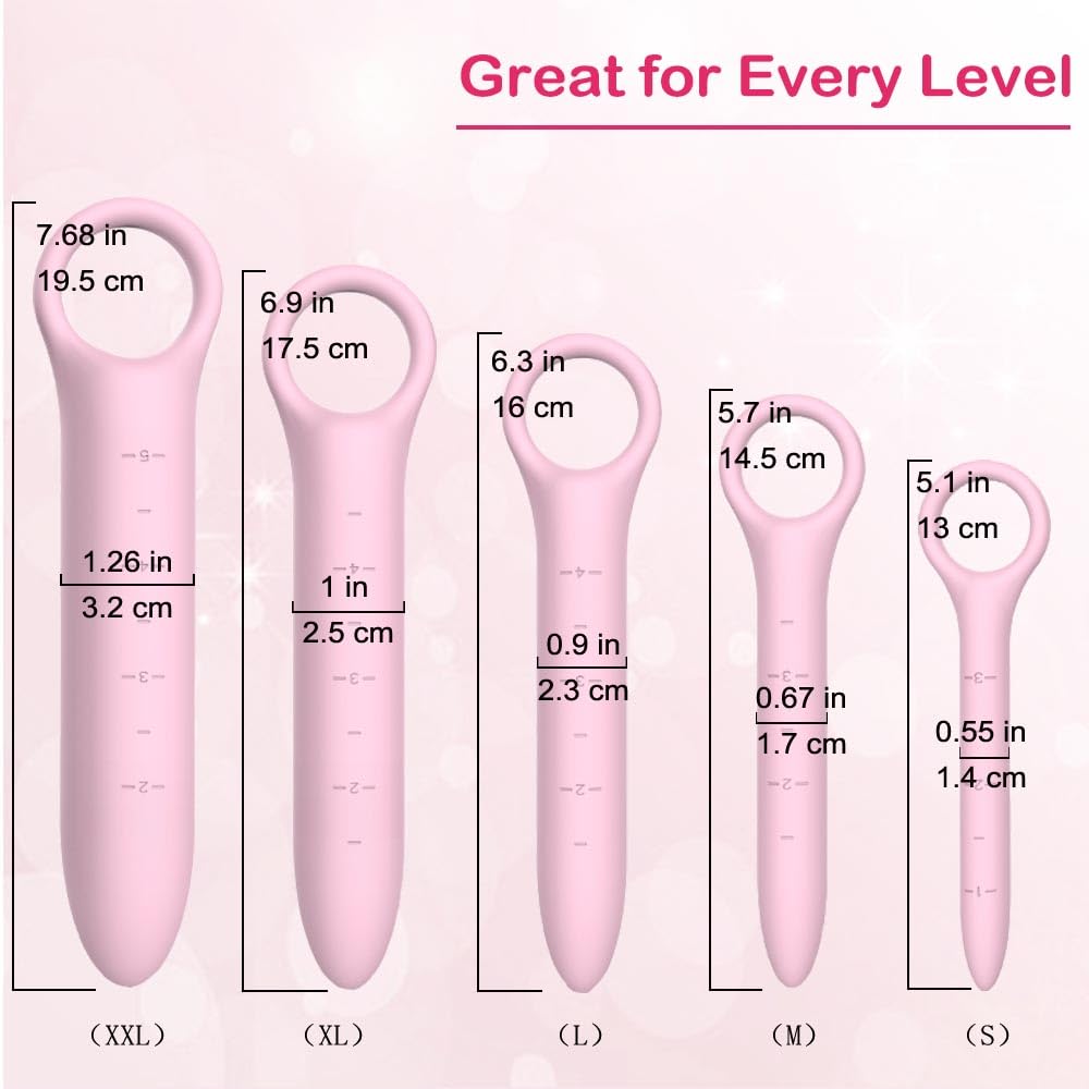 QoQiu XXL silicone dilator 6.9x1 inch supports progressive workouts.