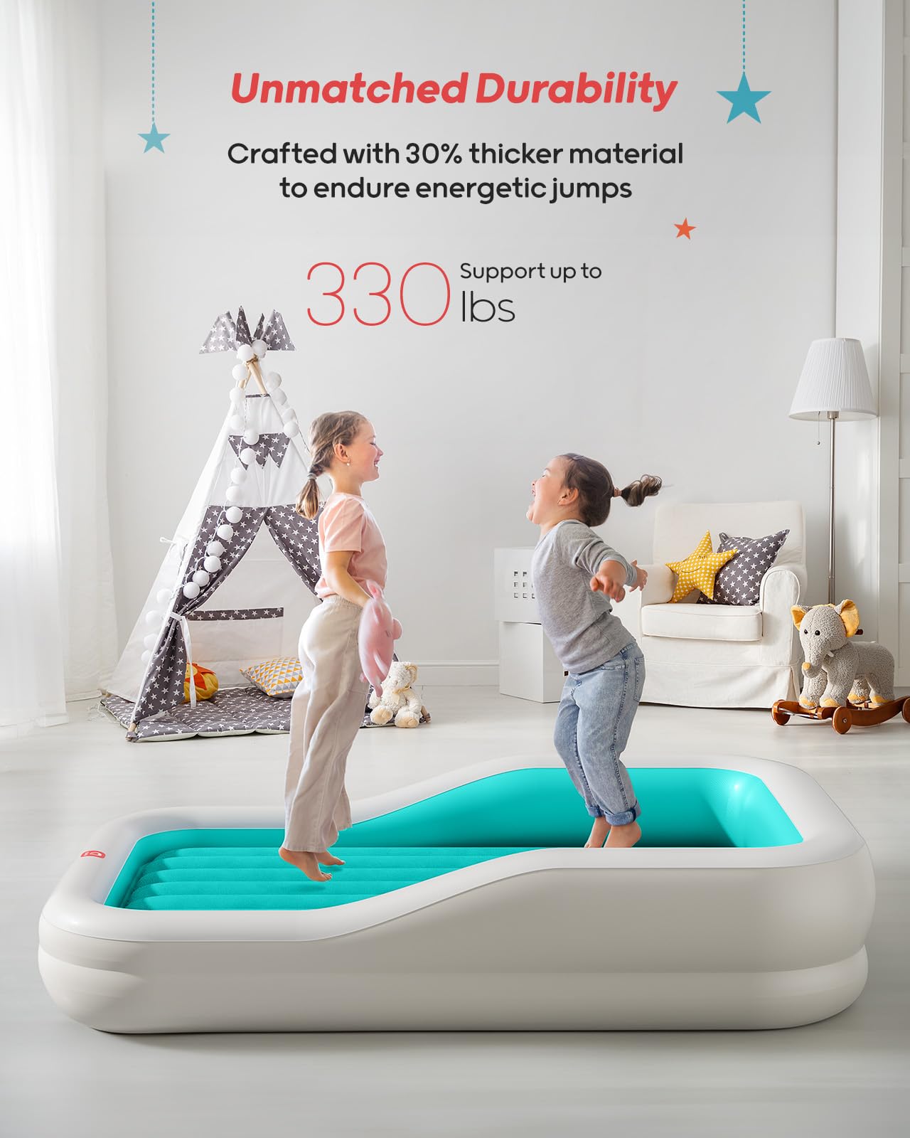 QPAU detachable mattress enables easy cleaning and versatile setups.