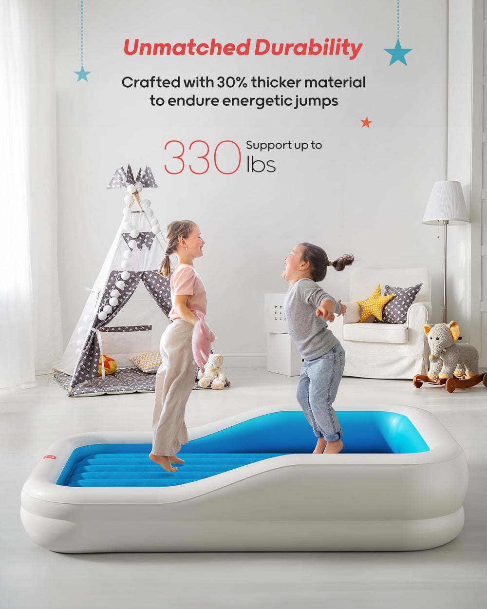 QPAU detachable mattress aids versatile use at hotels or camping