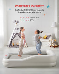 QPAU extra-large kids air mattress offers comfortable sleep for camping or home