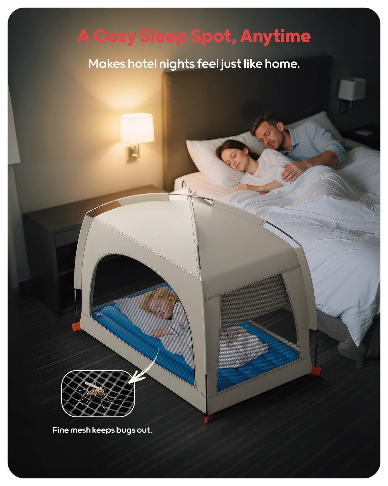 QPAU flocked sleep surface provides cozy comfort for naps