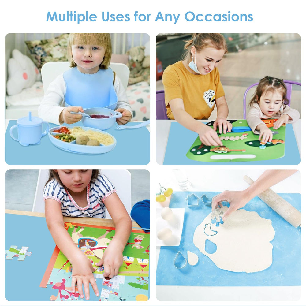 QPIX DIGITAL cuttable blue silicone mat easy to tailor to spaces.
