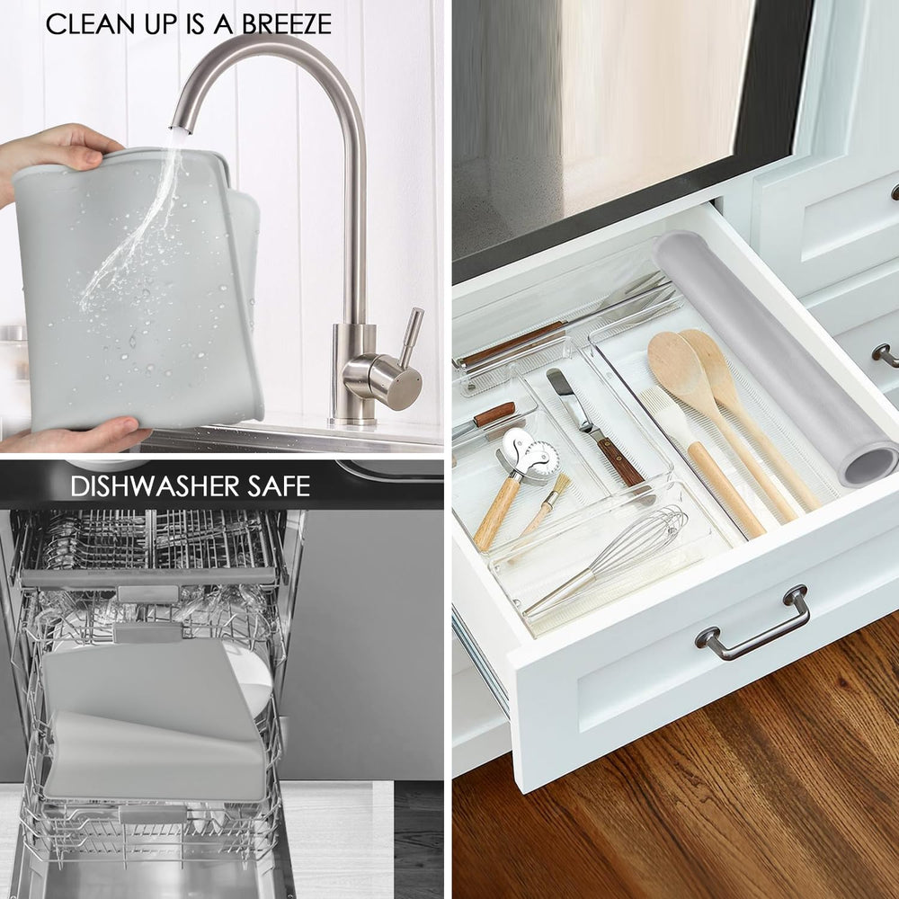 QPIX DIGITAL reusable silicone placemat is easy to wipe clean after use.