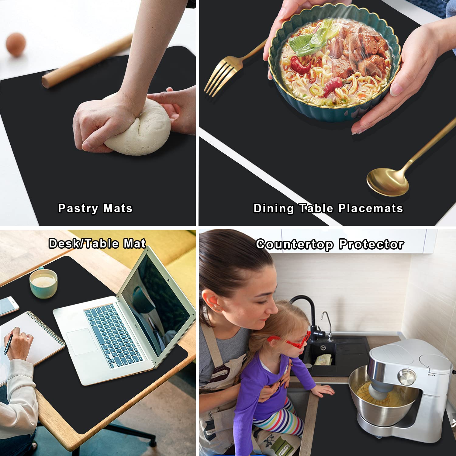 QPIX DIGITAL dishwasher-safe silicone mat simplifies cleanup after projects.