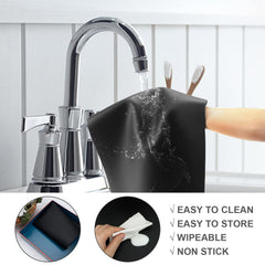 QPIX DIGITAL easy-clean silicone pad cleaned with a quick rinse.
