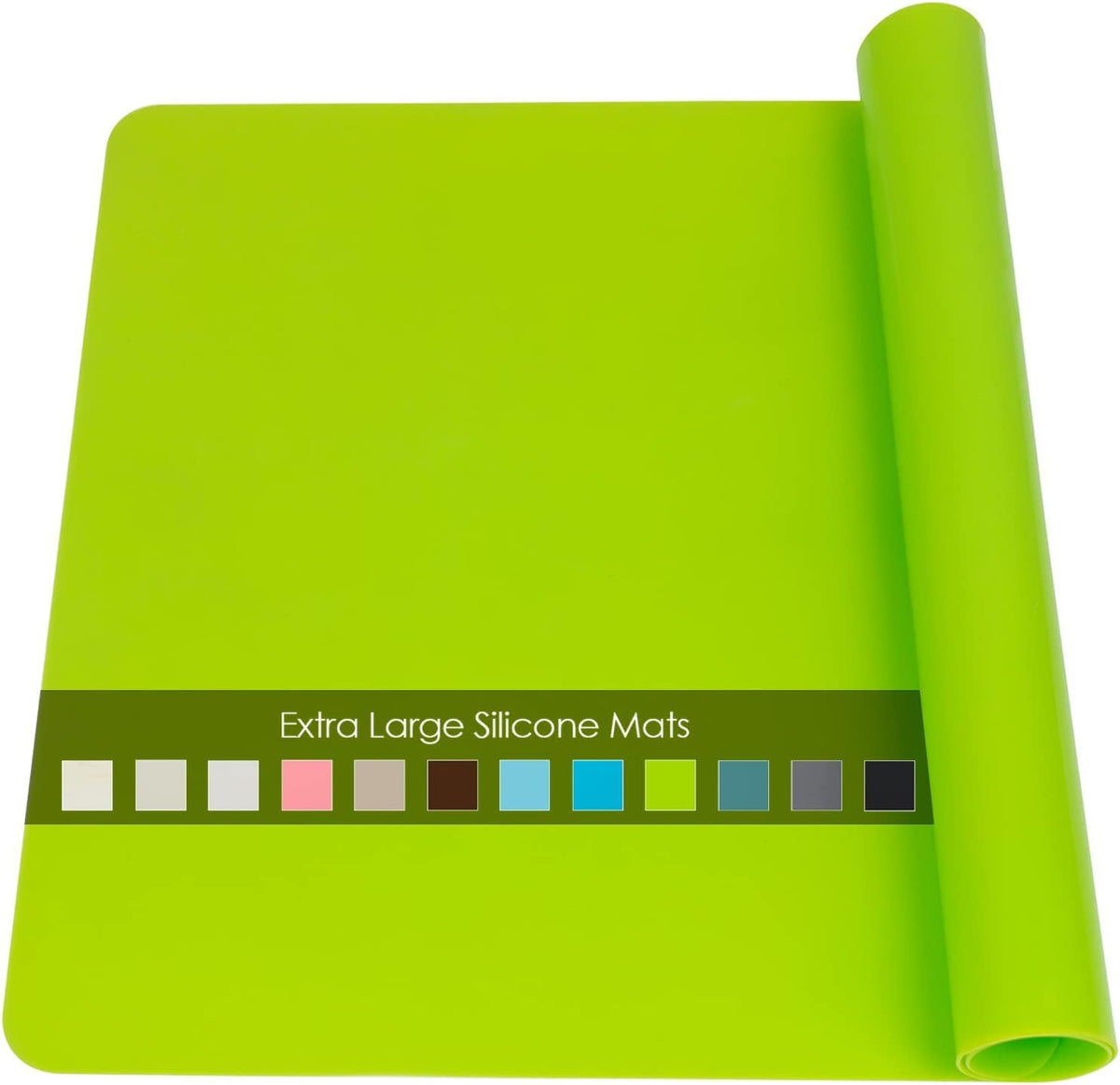 QPIX DIGITAL extra-large green silicone mat protects surfaces while expanding prep space.