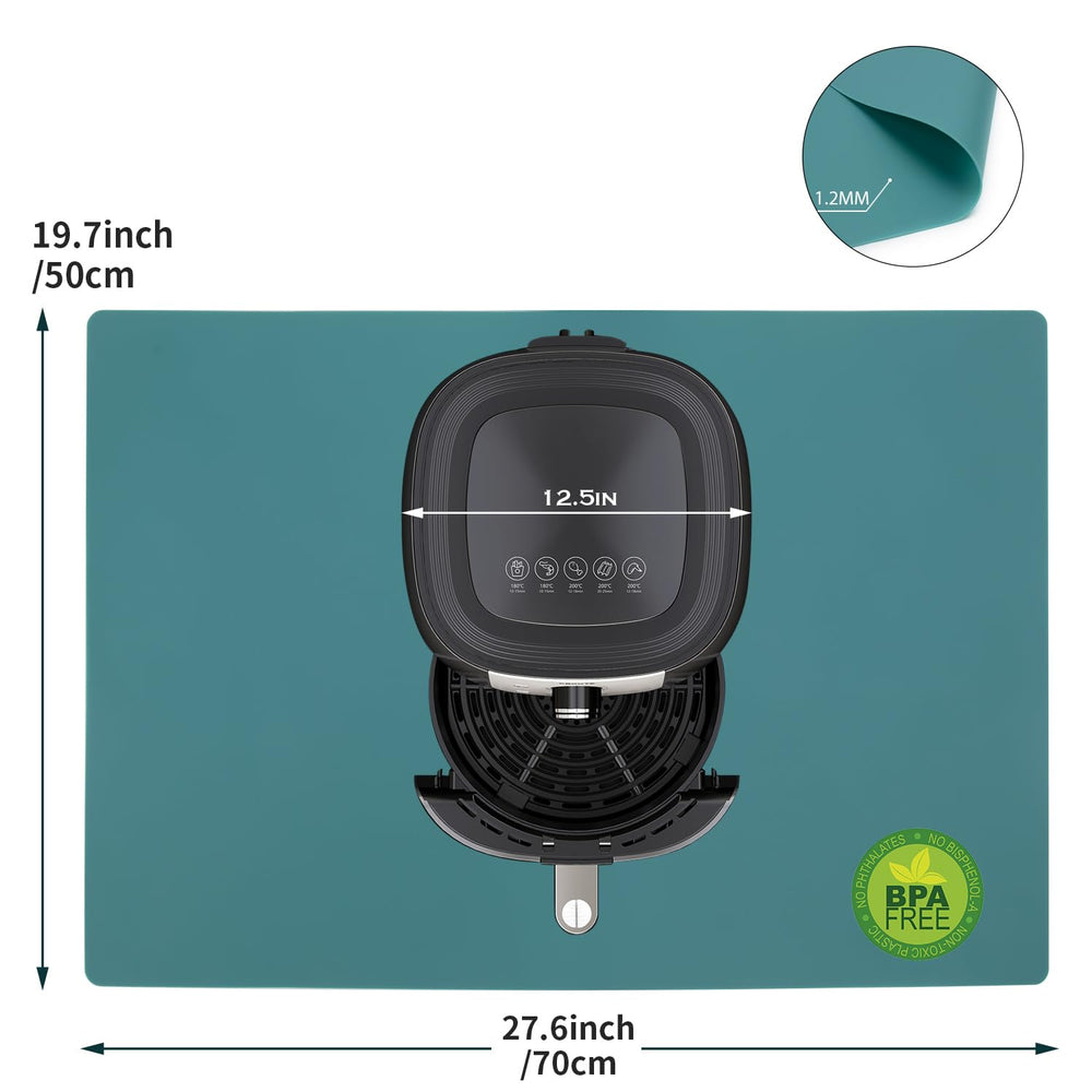 QPIX DIGITAL heat shield countertop mat withstands high temperatures.