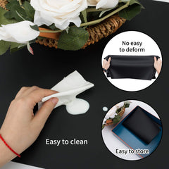 QPIX DIGITAL non-slip mat stays in place during rolling.