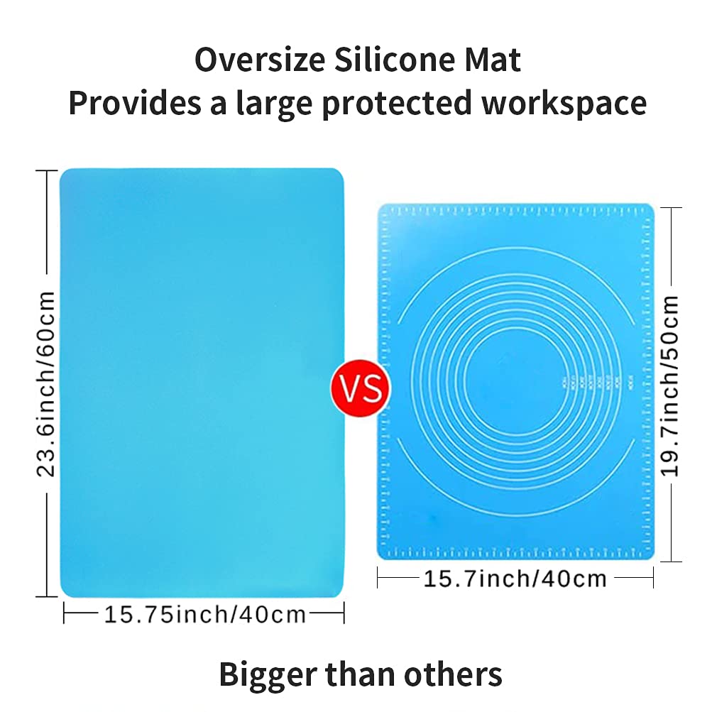 QPIX DIGITAL blue silicone mat doubles as dining placemat and art surface