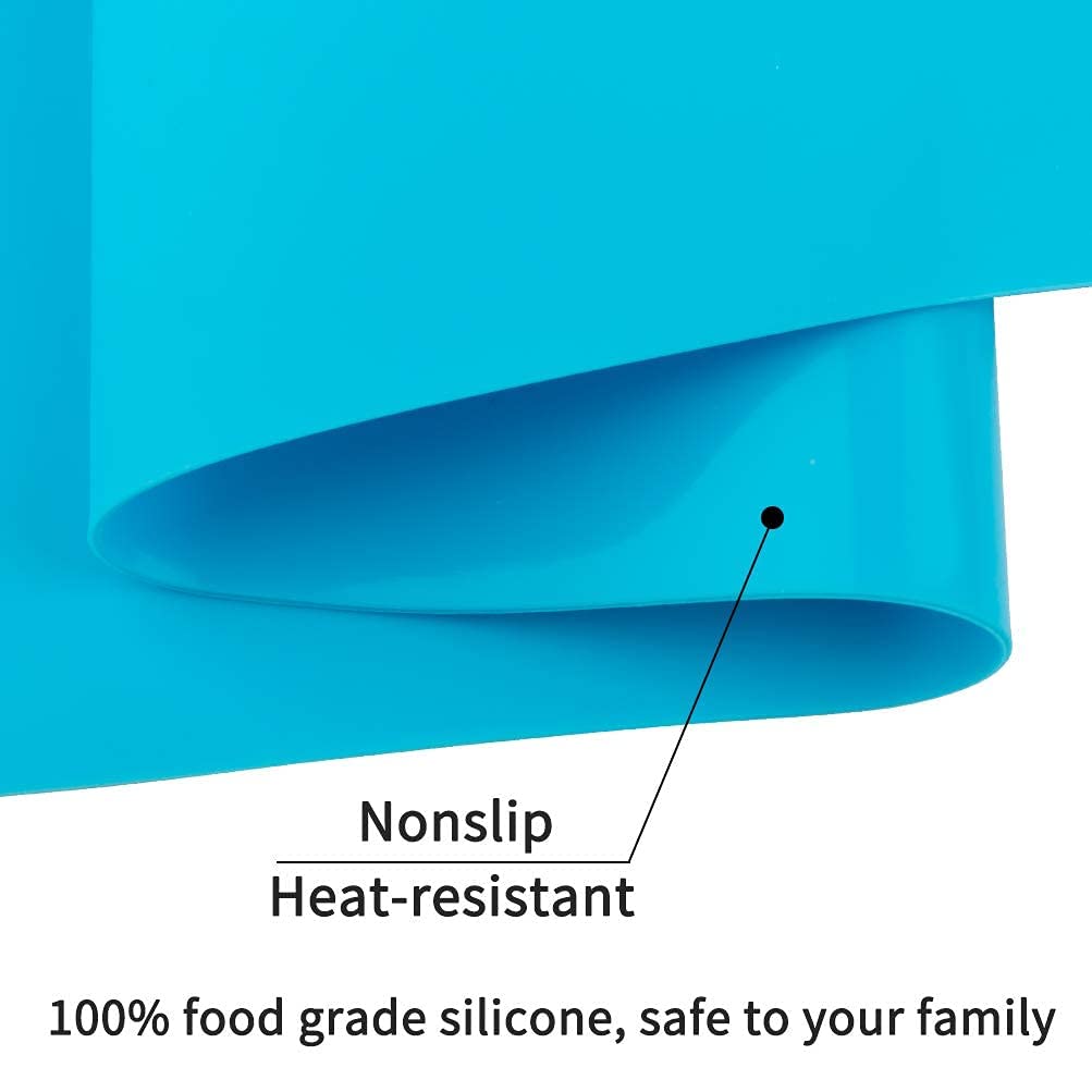 QPIX DIGITAL heat-resistant blue mat protecting counters during hot baking sessions