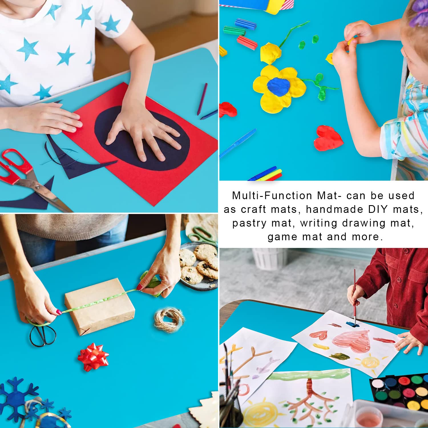 QPIX DIGITAL blue silicone mat is multipurpose for crafts, baking, and travel