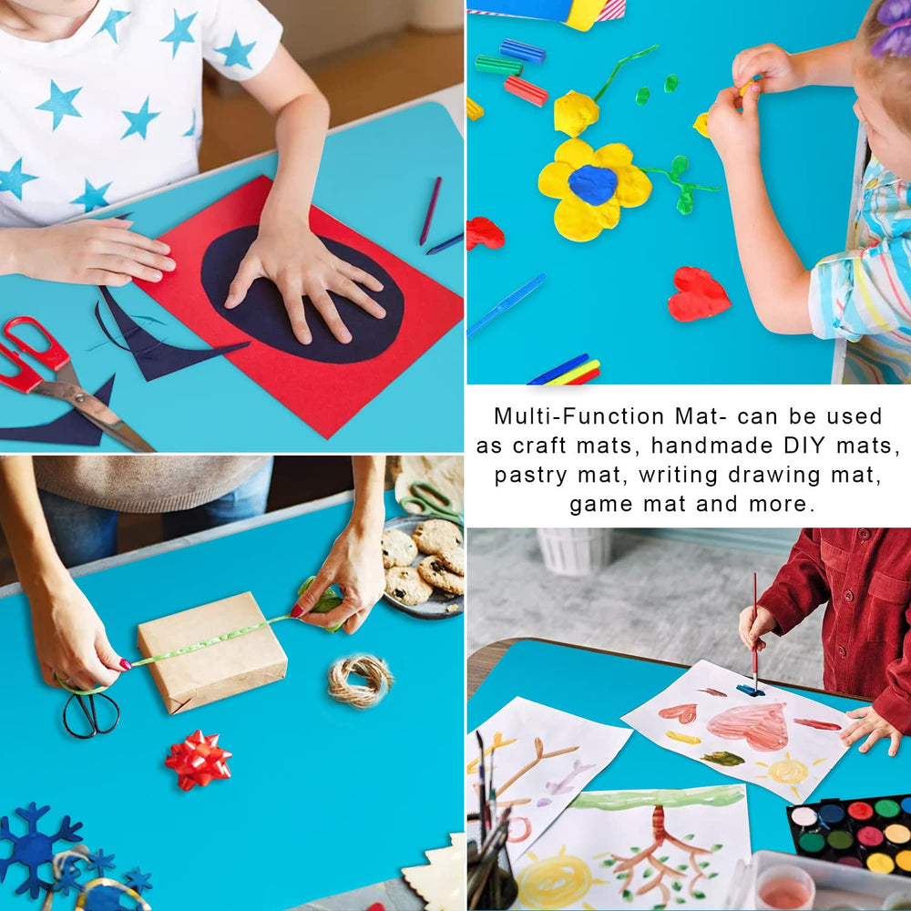 QPIX DIGITAL blue silicone mat is multipurpose for crafts, baking, and travel