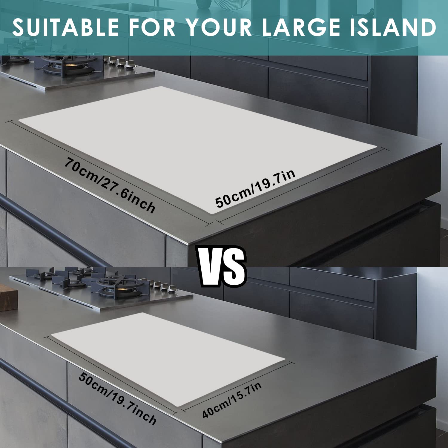 QPIX DIGITAL counter protector mat is heat resistant and easy to wipe clean