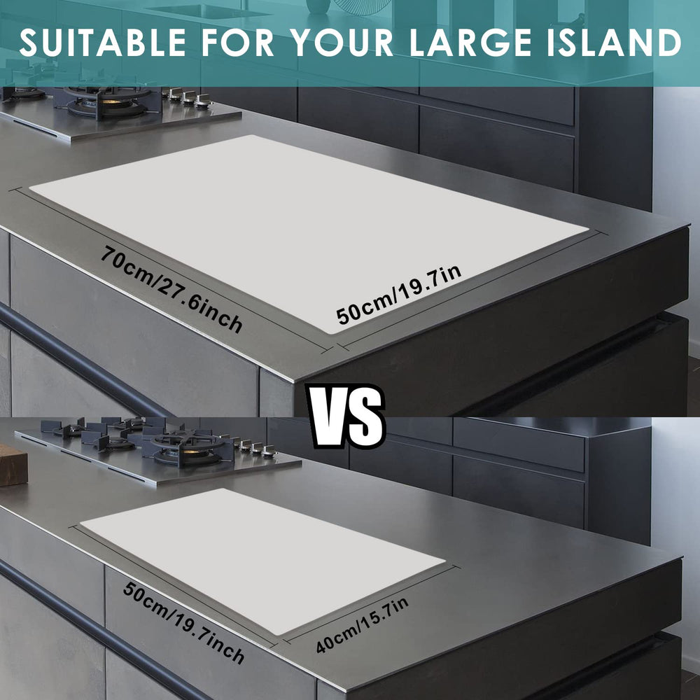 QPIX DIGITAL counter protector mat is heat resistant and easy to wipe clean