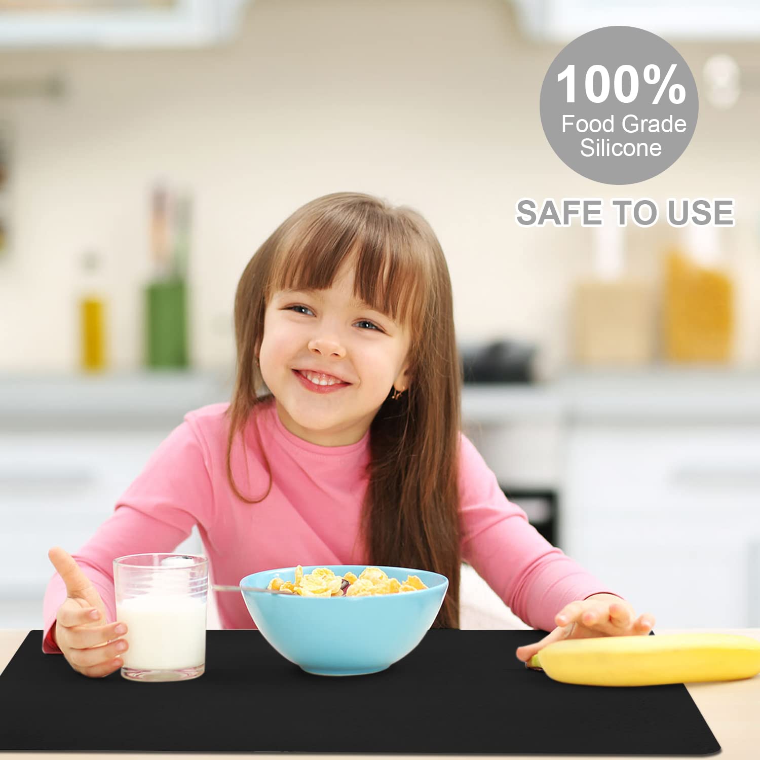 QPIX DIGITAL heat-resistant silicone mat protects counters up to 230°C.