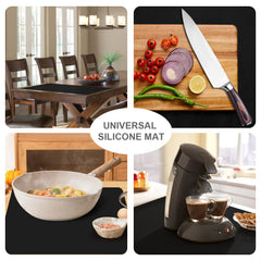QPIX DIGITAL heat-resistant silicone mat under an appliance to protect the counter.