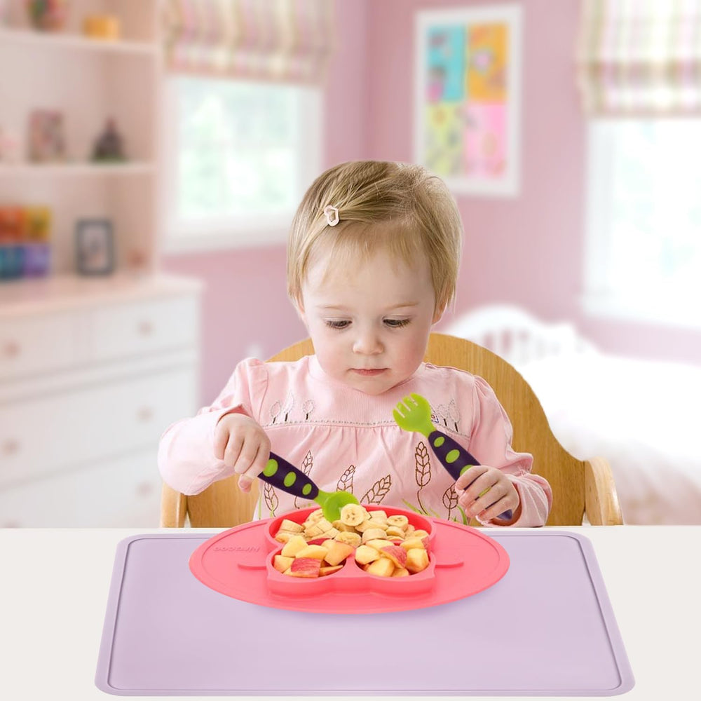 QPIX DIGITAL toddler placemat with non-slip surface on table