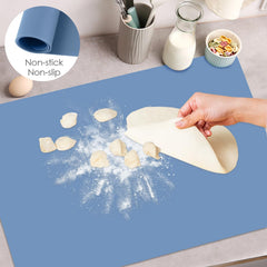 QPIX DIGITAL 24x16 inch blue-gray mat doubles as a placemat and work surface.