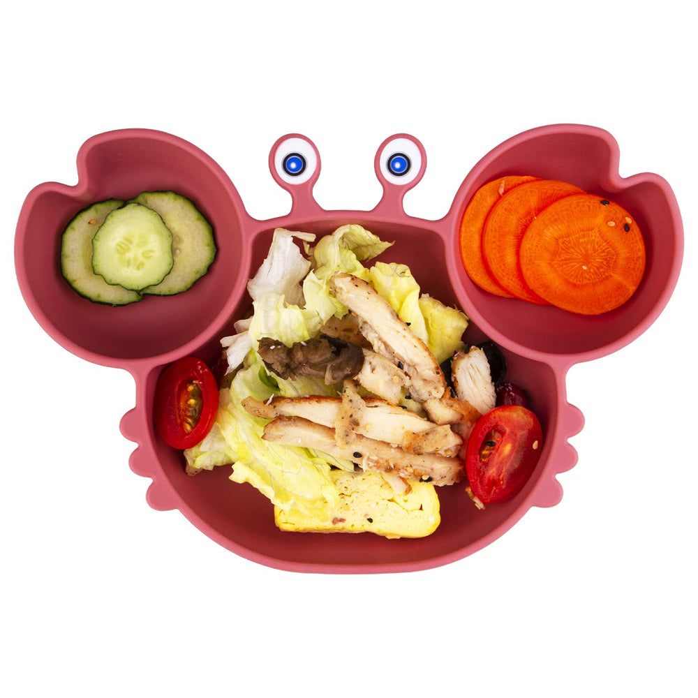 Qshare toddler plate with bright design makes meals fun and easy