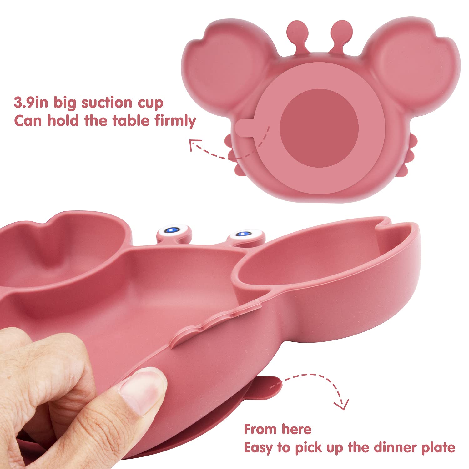 Qshare toddler plate is dishwasher-safe for quick cleanup