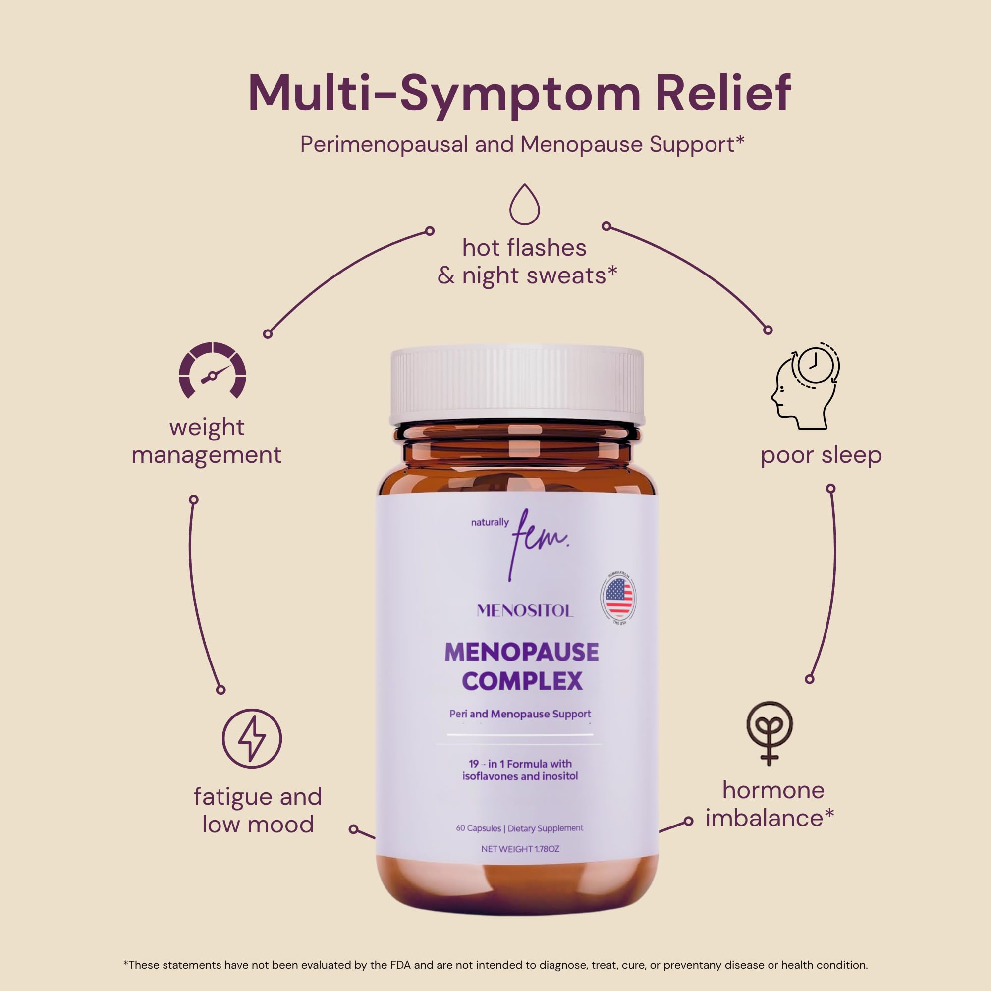 Pouring QSTA Menositol FEM capsules into a hand for easy dosing