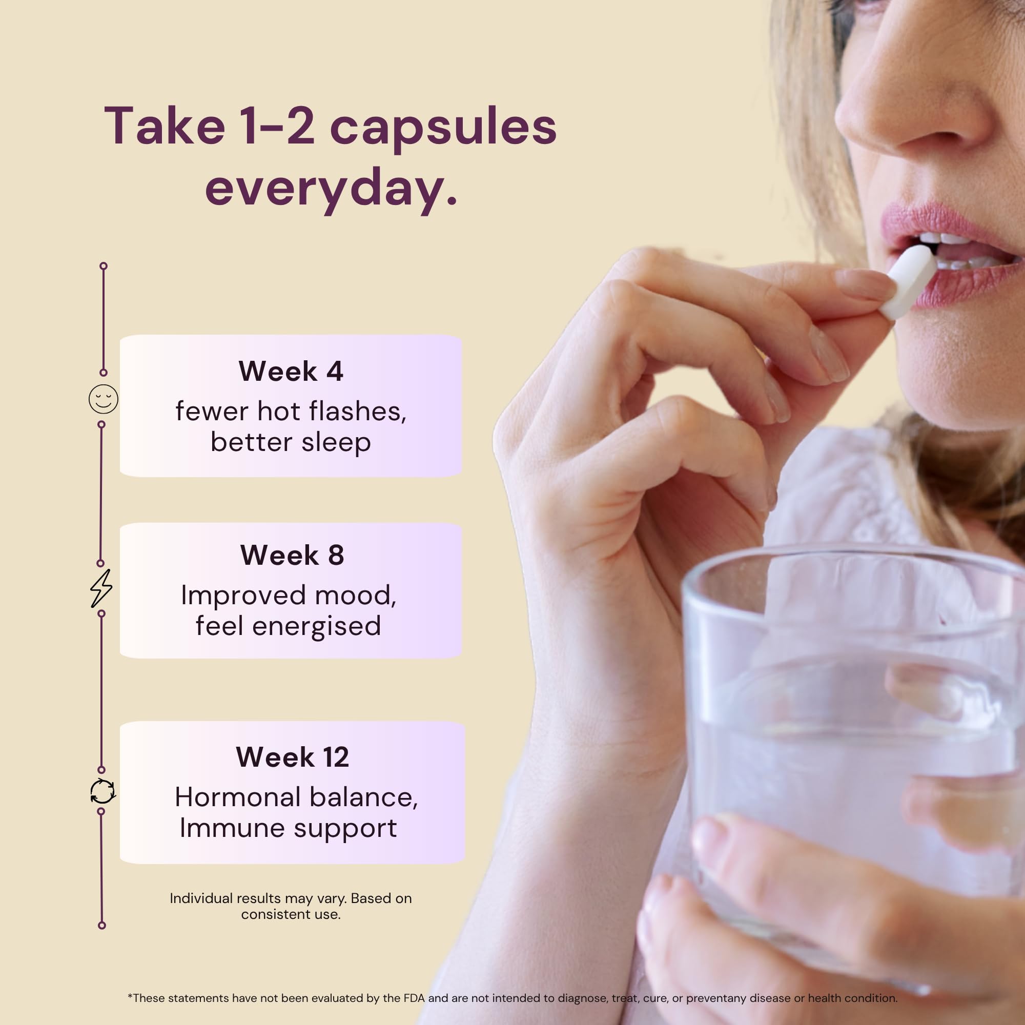 Vegan capsules of QSTA Menositol FEM for plant-based wellness