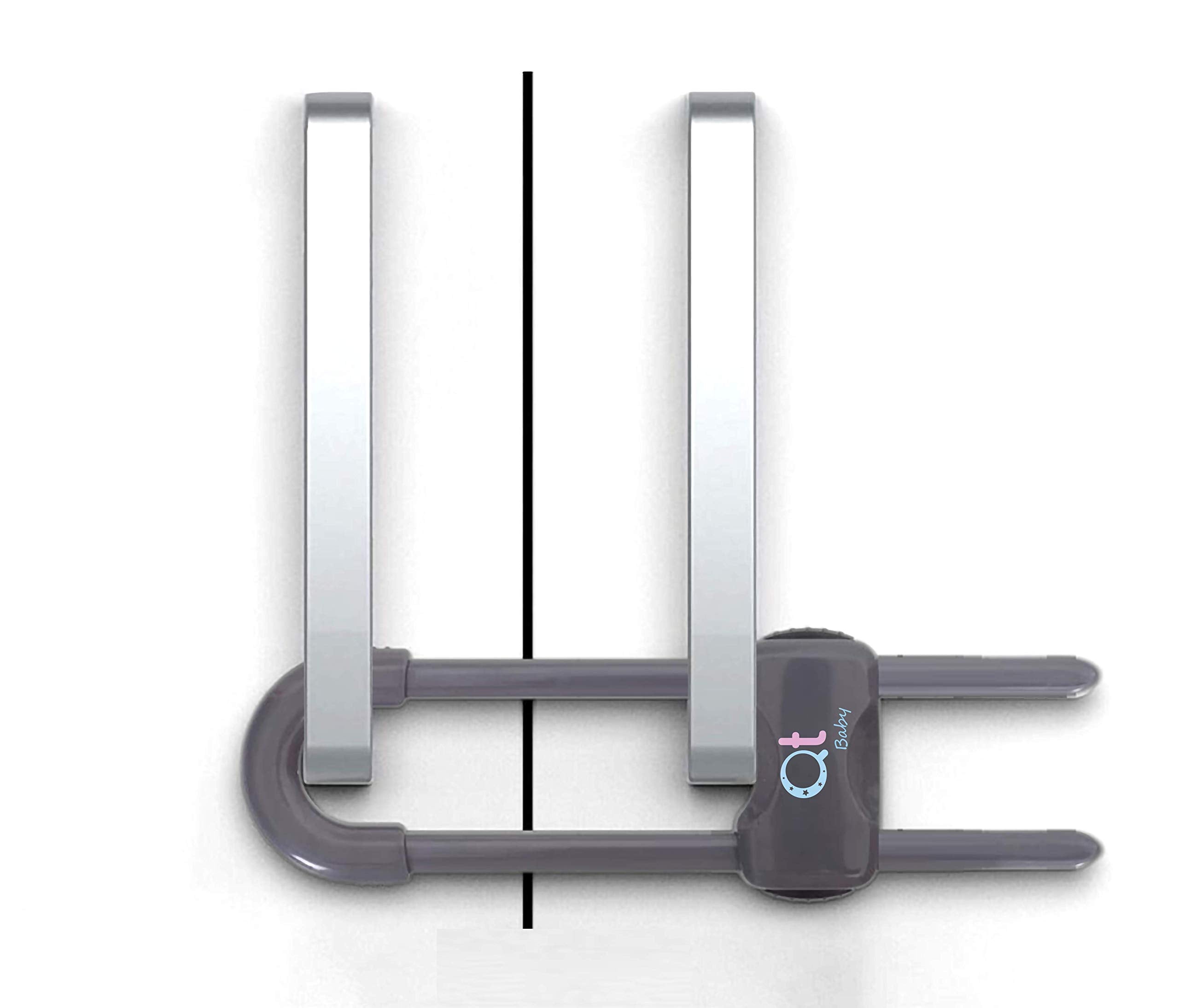 QT BABY fridge and cabinet locks install without tools for quick use.